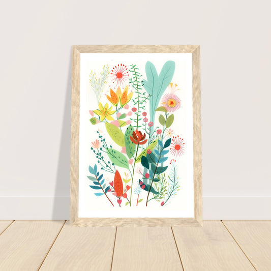 Charming Floral Oasis Wall Art Print