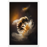 Load image into Gallery viewer, Close-Up of Bee and Flower Photograph Wall Art Print