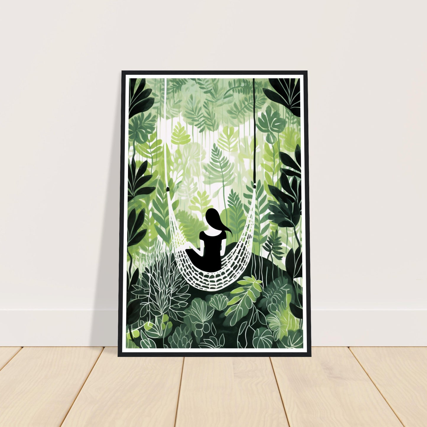 Minimalist Hammock In Lush Chic Garden Wall Art Print