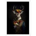 Load image into Gallery viewer, Regency Stag Art Print - Floral Stag