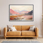 Pink and Grey Mountain Peaks Wall Art Print