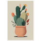 Cactus Chic Flower Wall Art Print