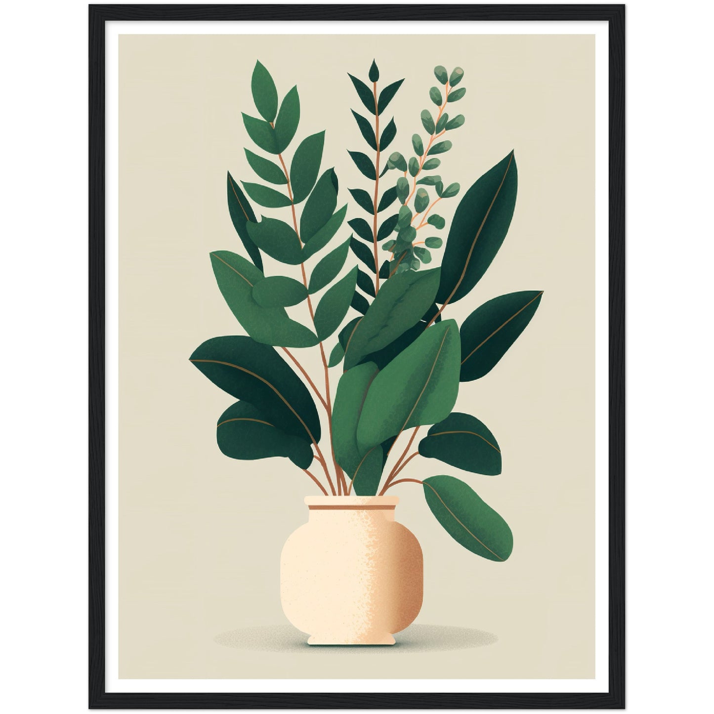 ZZ Plant Vase Wall Art Print