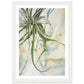 Swirling Green and Gold Spider Plant Wall Art Print