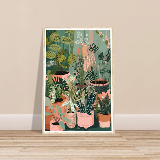 Potted House Plant Party Wall Art Print