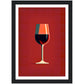 Red Wine Chic Minimalist Wine Glass Art