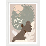 Load image into Gallery viewer, Afro Woman Abstract Minimalist Pastel Wall Art Print