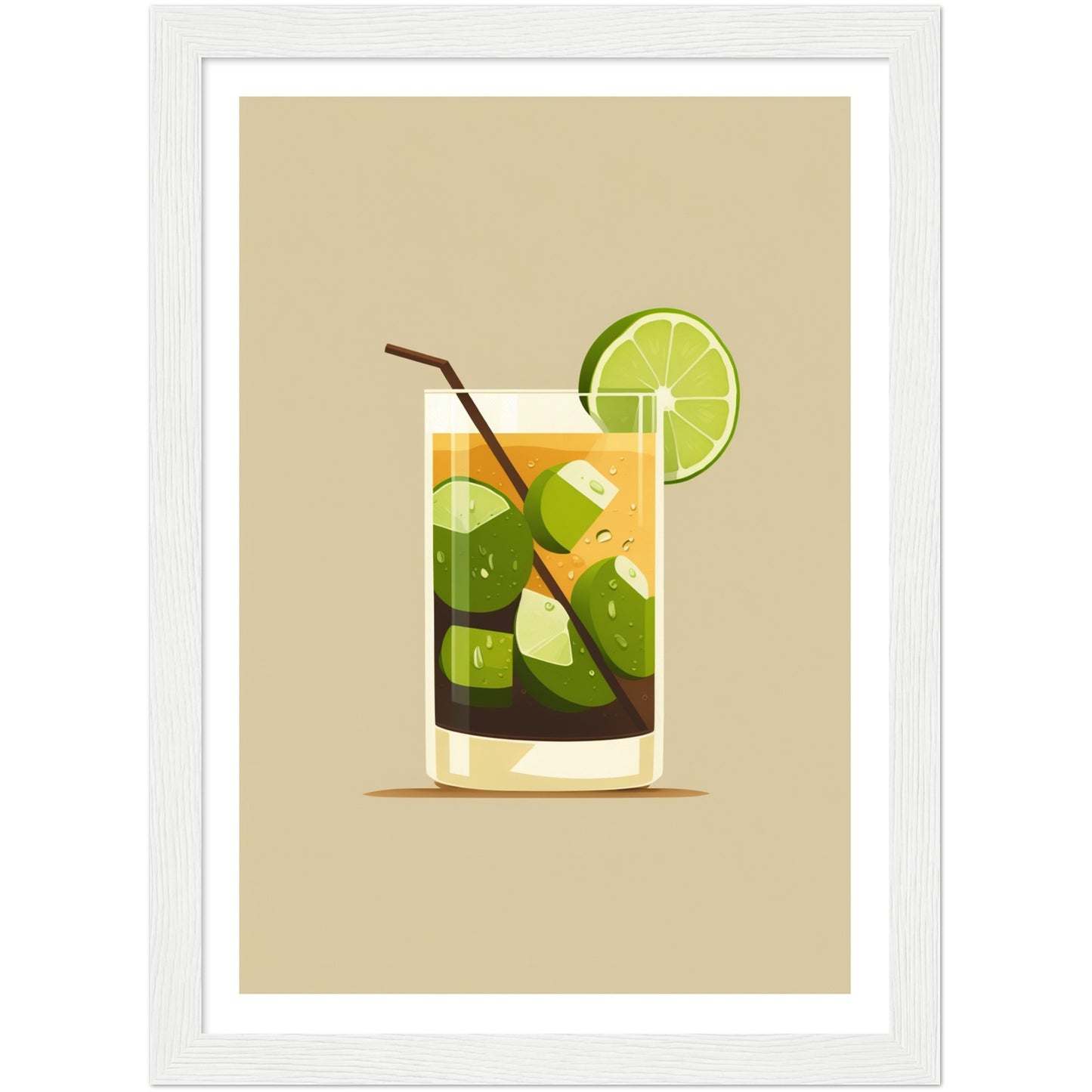 Cool Caipirinha Cocktail Drink Wall Art Print