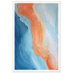 Load image into Gallery viewer, Melted Streams of Orange and Blue Abstract Painting Wall Art Print