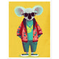 Trendy Koala Couture Illustration Wall Art Print