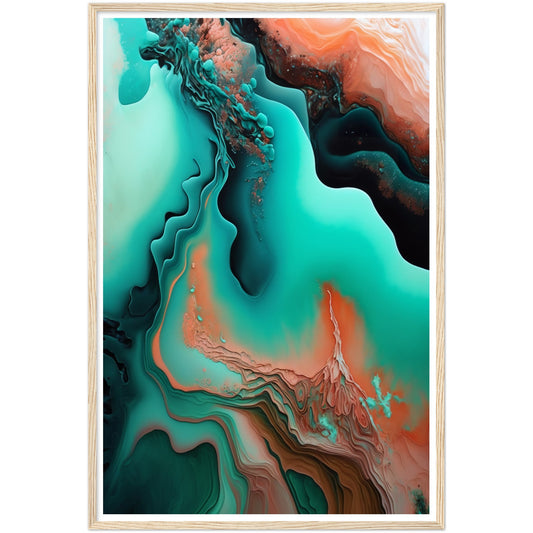 Organic Depths Abstract Painting Wall Art Print