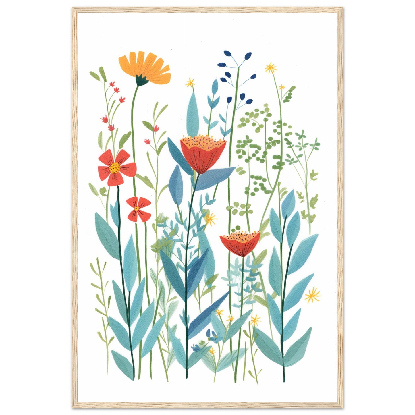 Wild Garden Flowers Wall Art Print