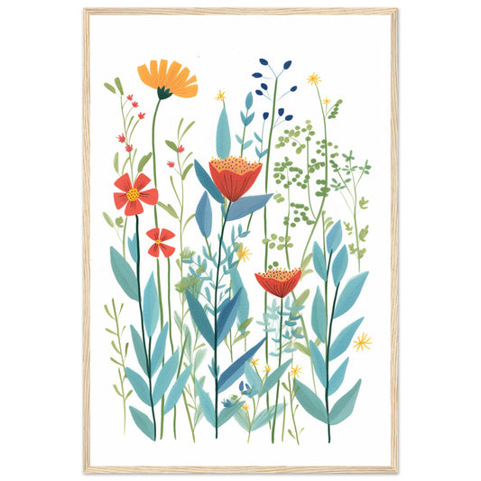 Wild Garden Flowers Wall Art Print