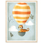 Tiger Hot Air Balloon Adventure Nursery Wall Art Print