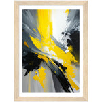 Load image into Gallery viewer, Nature&#39;s Emotive Yellow Abstract Brushstrokes Wall Art Print