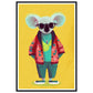 Trendy Koala Couture Illustration Wall Art Print