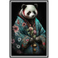 Panda in Kimono Illustration Wall Art Print