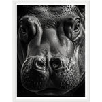 Load image into Gallery viewer, Close-Up Hippo Photograph Wall Art Print
