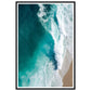 Blue Surge - Aerial Photograph of Ocean Waves Wall Art Print