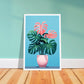 Quirky Monstera Plant Art Print