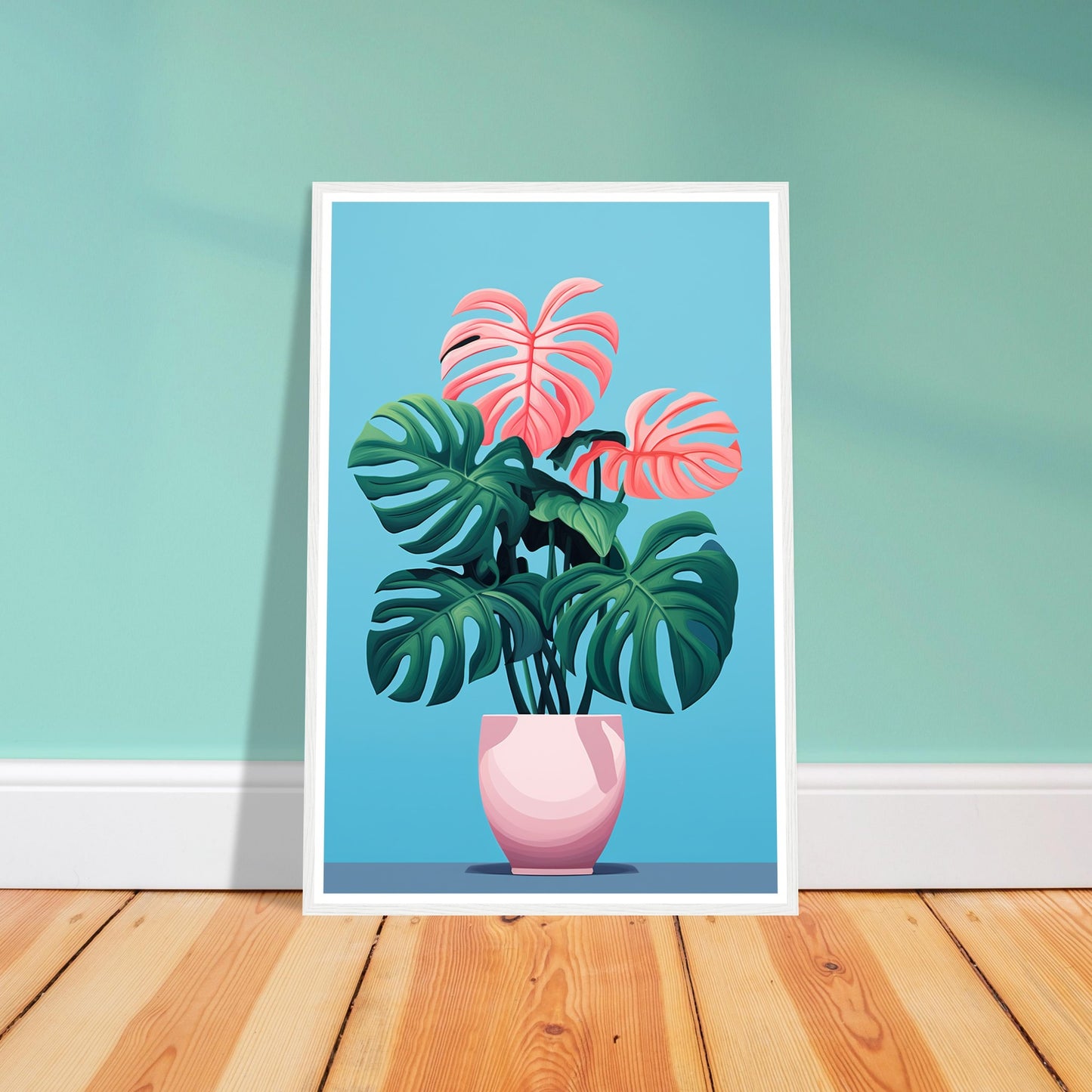 Quirky Monstera Plant Art Print