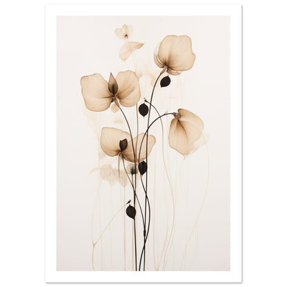 Muted Floral Beauty Wall Art Print