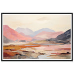 Load image into Gallery viewer, Pink and Grey Mountain Peaks Wall Art Print