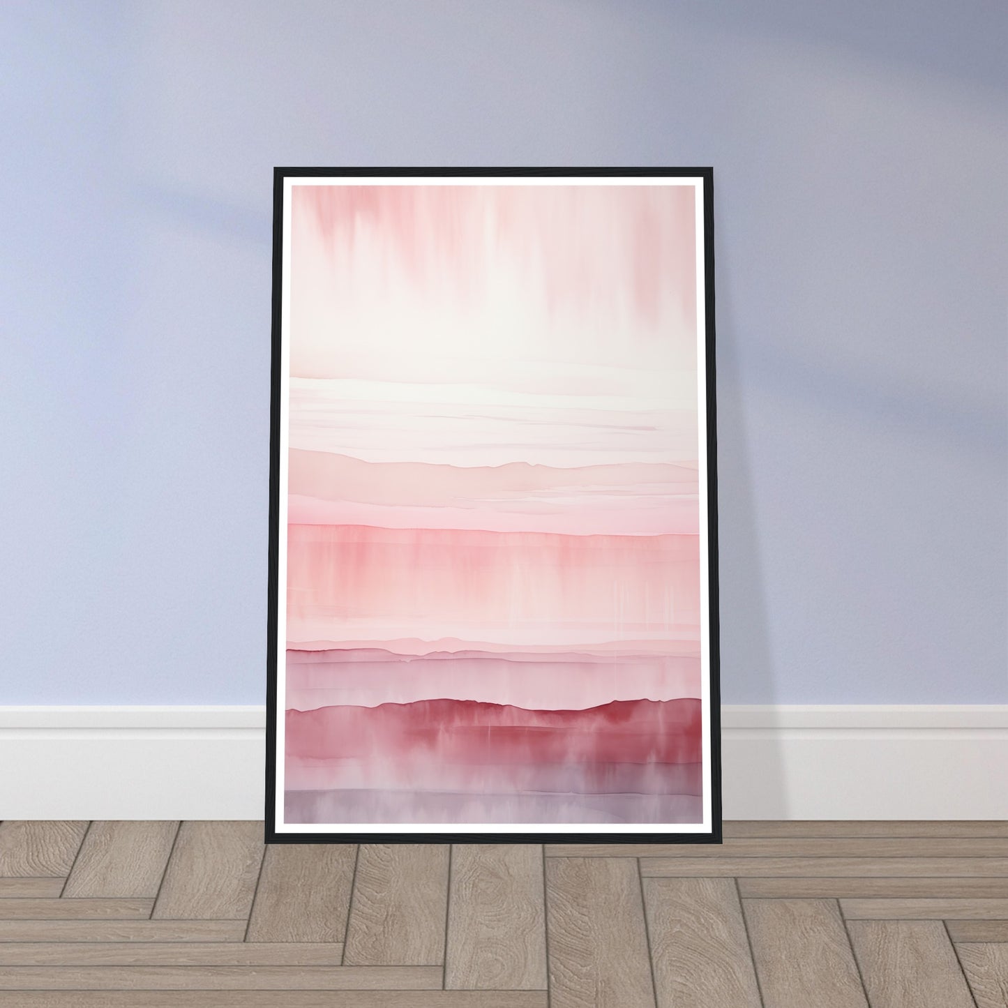 Minimalist Light Pink Abstract Wall Art Print