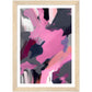 Nature's Emotive Pink Abstract Brushstrokes Wall Art Print