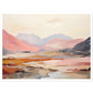 Pink and Grey Mountain Peaks Wall Art Print