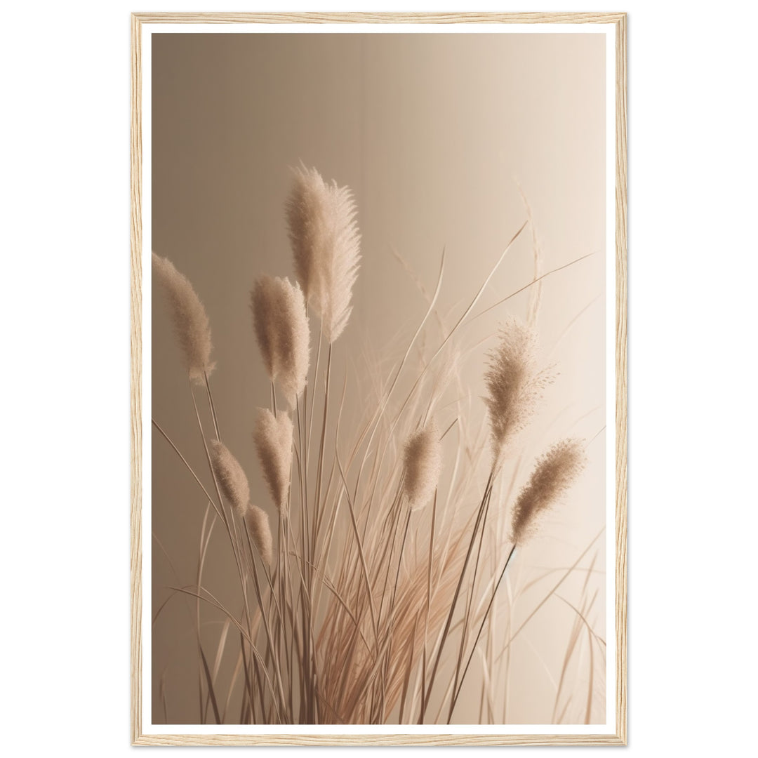 Hazy Reeds in Natural Hues Photograph Wall Art Print