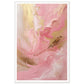 Melting Waves of Pink and Gold Abstract Painting Wall Art Print