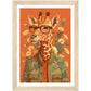 Giraffe Chic Illustration Wall Art Print