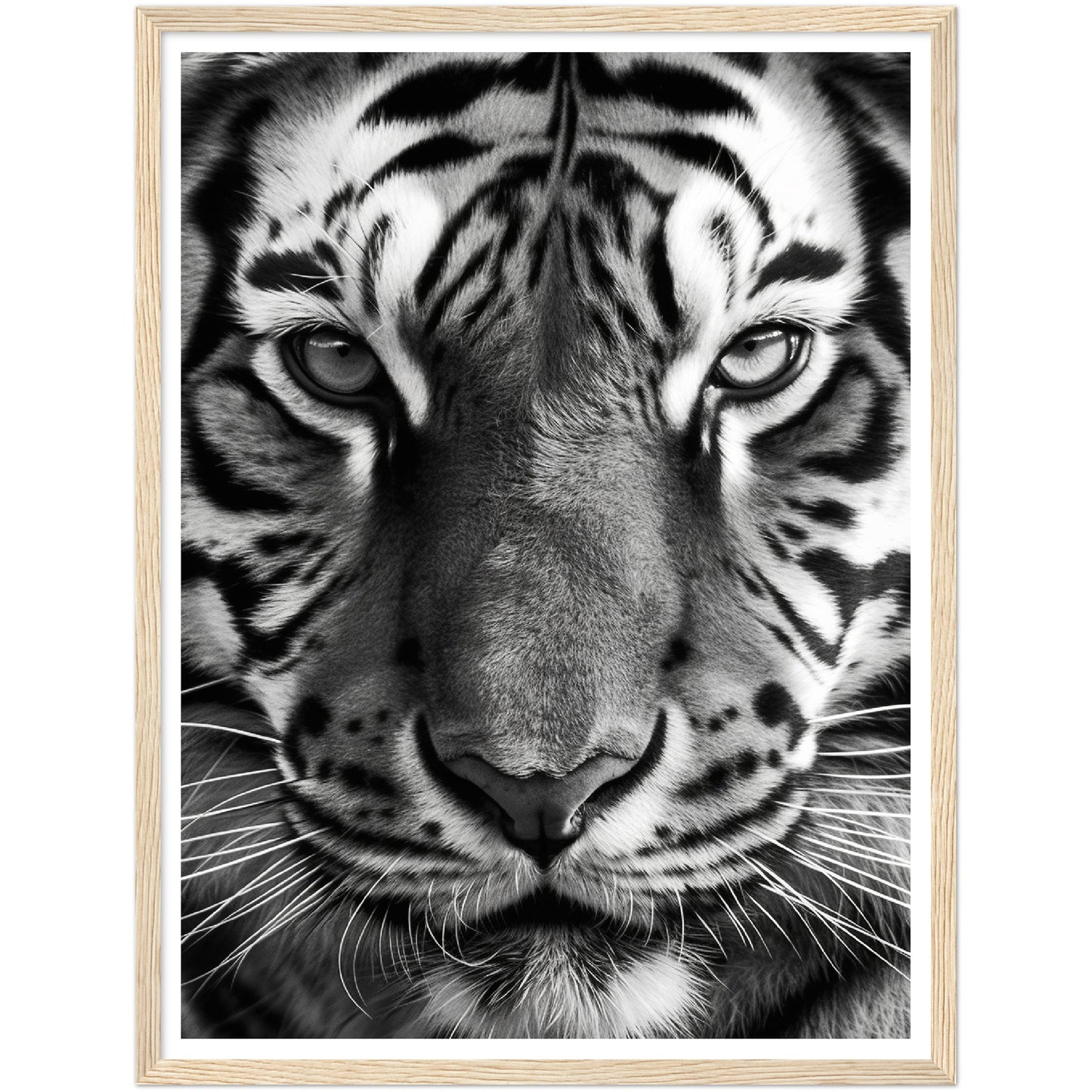 Wild Gaze: Tiger Close-Up Photograph Wall Art Print