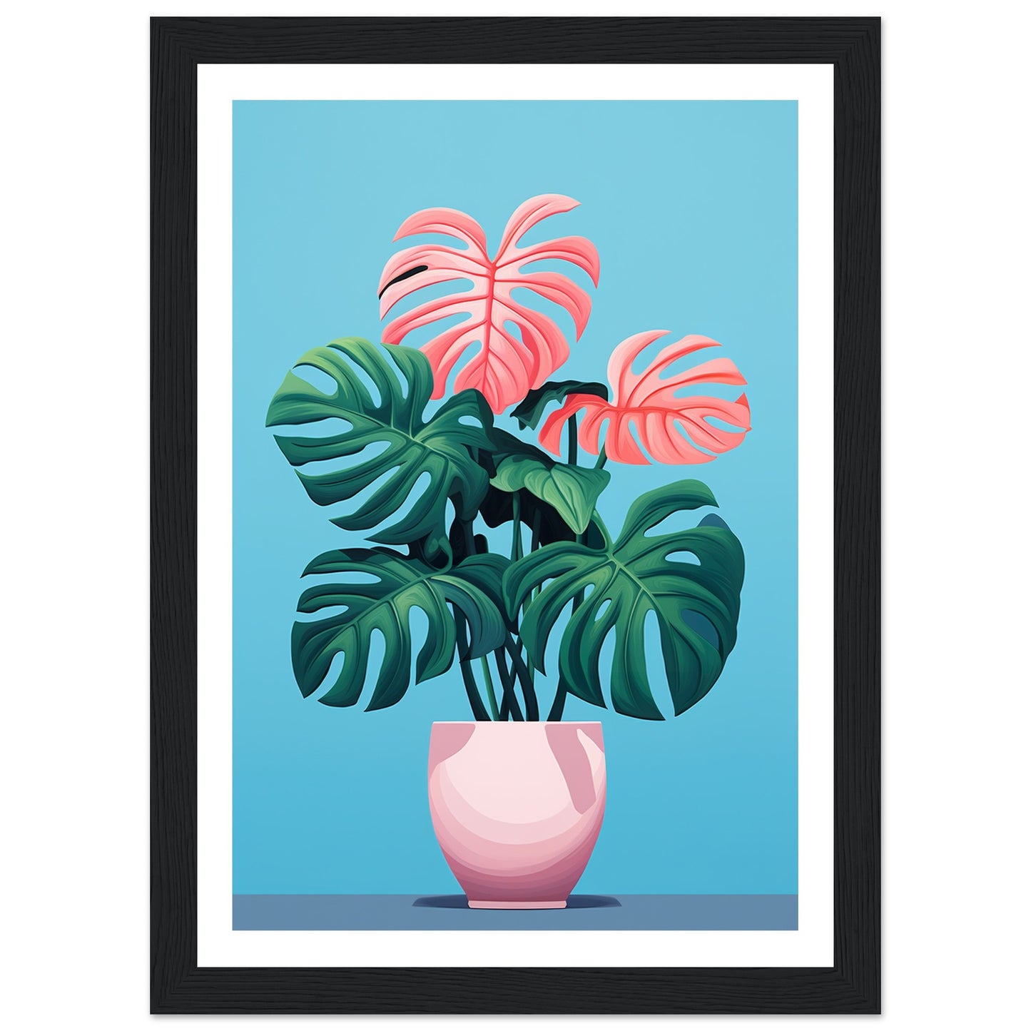 Quirky Monstera Plant Art Print