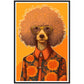 Poodle Chic Dog In Floral Shirt Wall Art Print