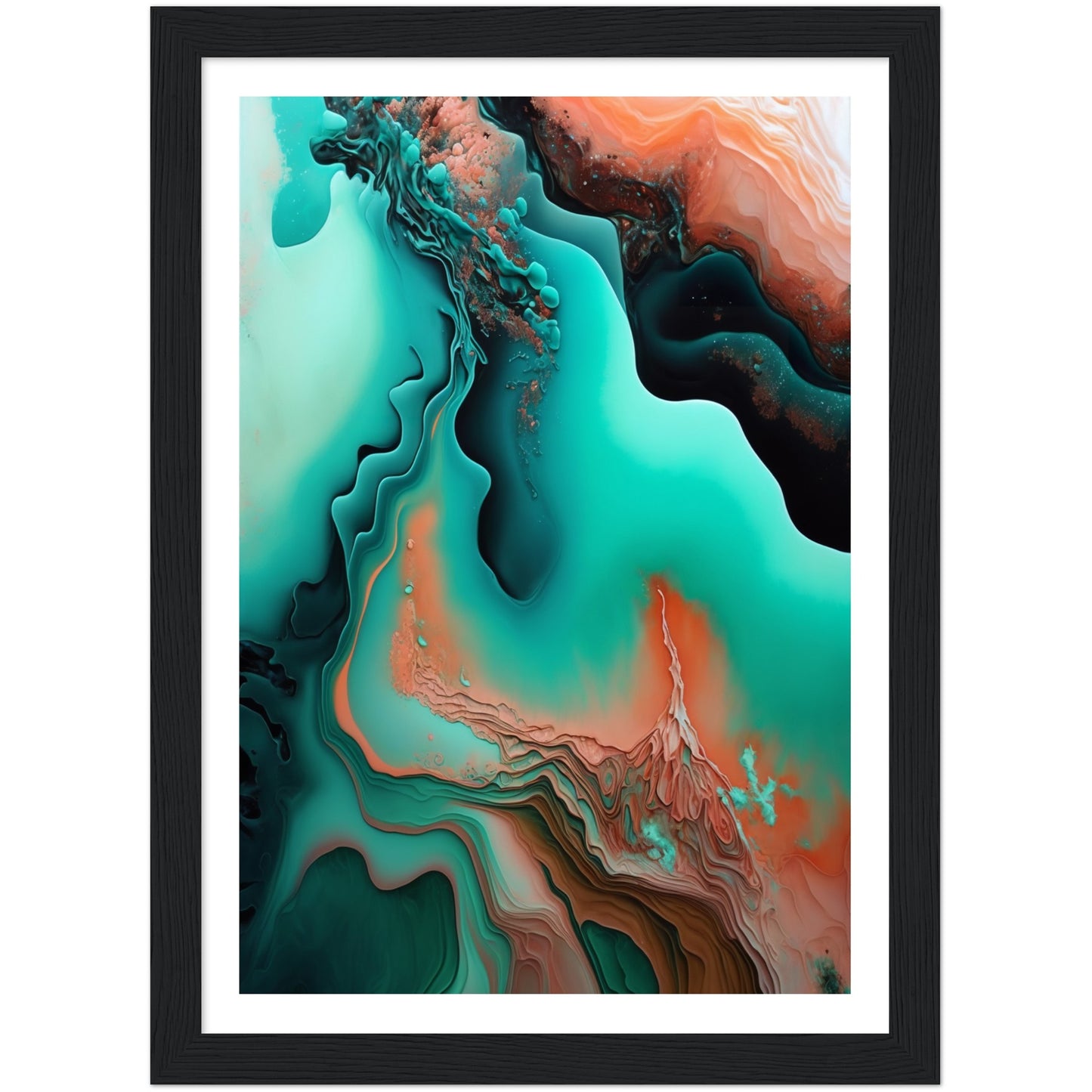 Organic Depths Abstract Painting Wall Art Print