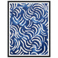 Blue Abstract Zig Zags Swirls & Curls Pattern Wall Art Print