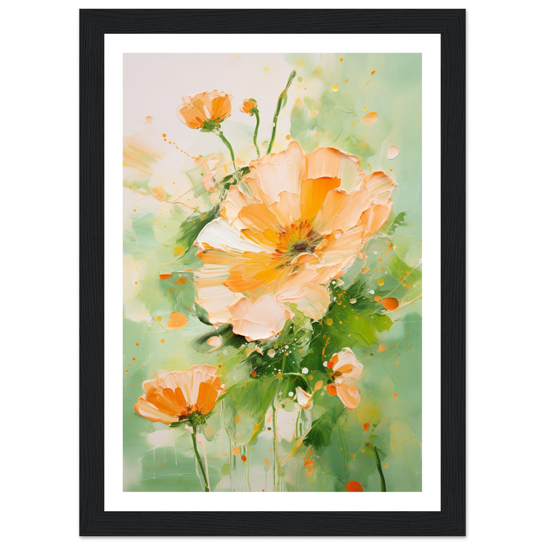 Soft Earthy Close-Up Marigold Flower Wall Art Print
