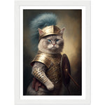 Load image into Gallery viewer, Roman Soldier Cat Wall Art Print