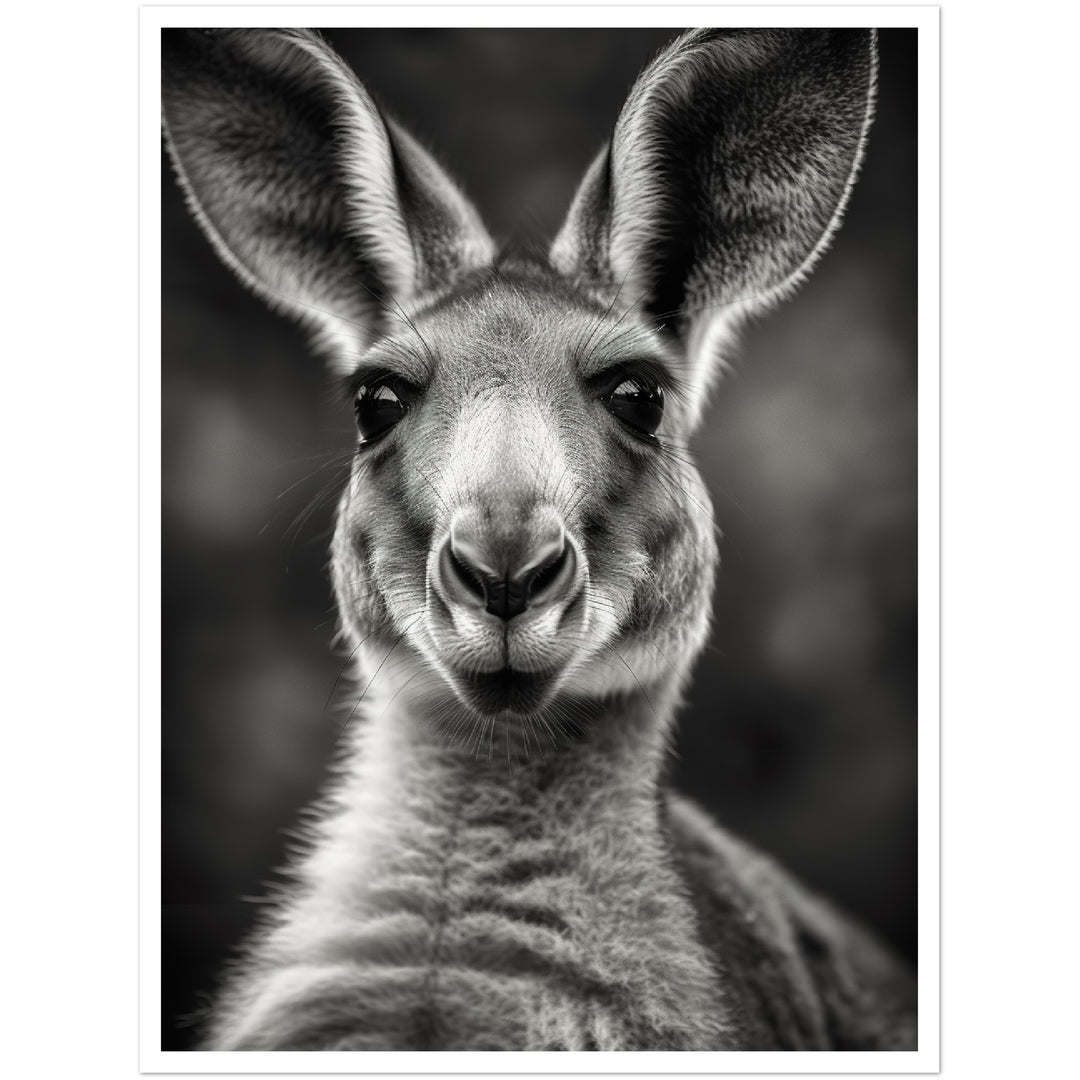 Kangaroo Close-Up Photograph Wall Art Print