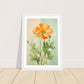 Marigold Flower in Soft Earthy Hues Wall Art Print