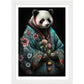 Panda in Kimono Illustration Wall Art Print