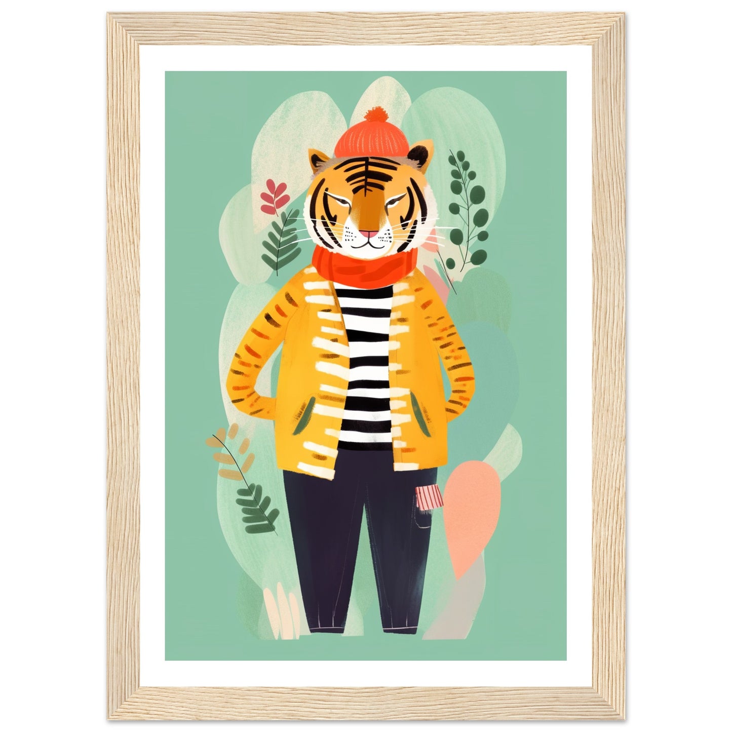 Trendy Tiger Roar Wall Art Print