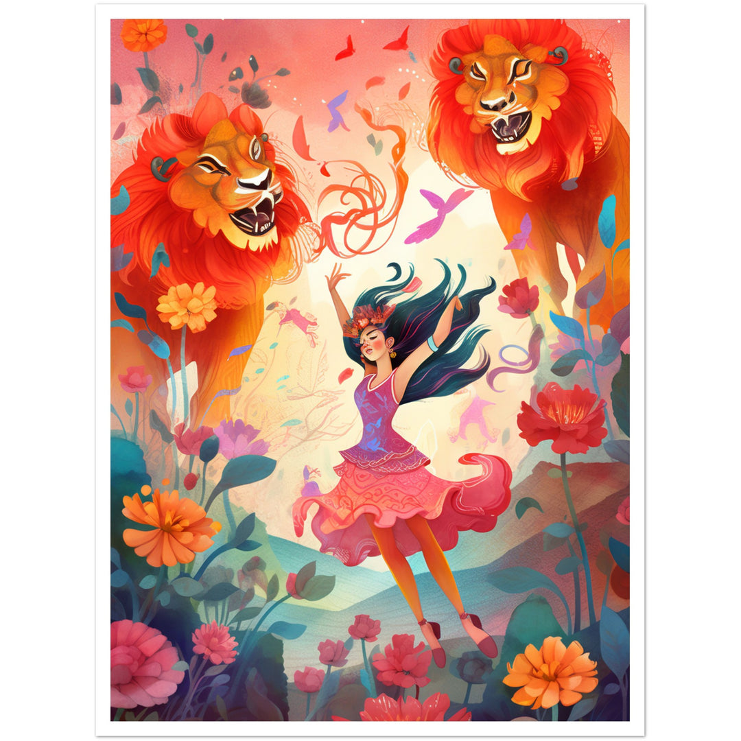 Wildflower Dance - Lion Edition Wall Art Print