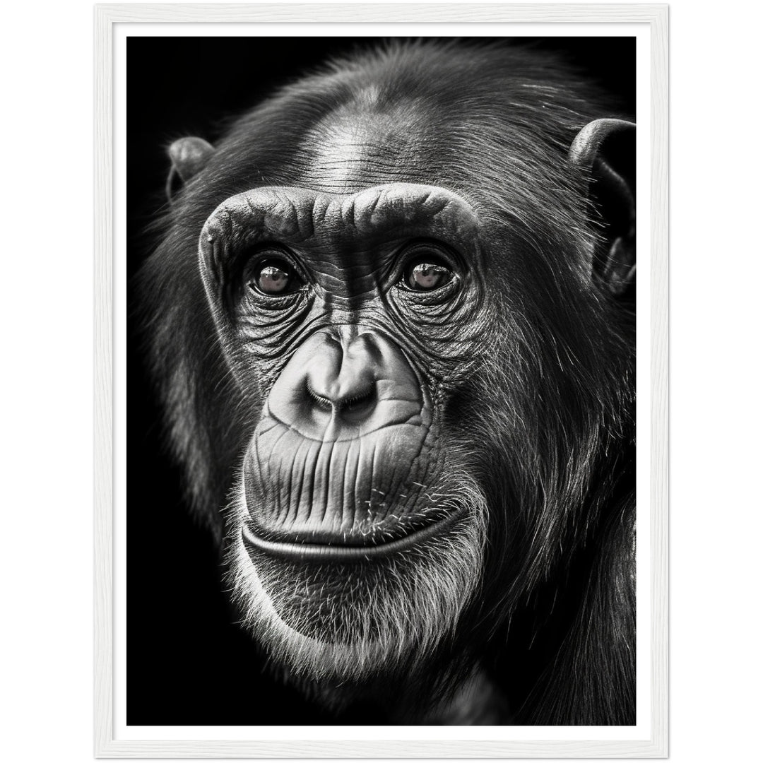Chimp's Intense Gaze Photograph Wall Art Print