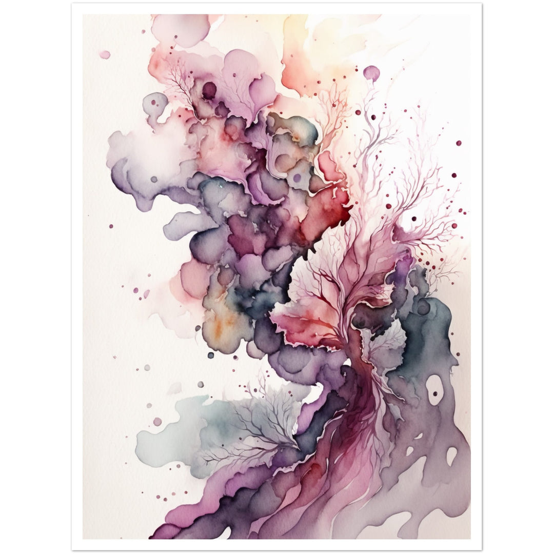 Nature's Dreamy Watercolor Abstraction Wall Art Print