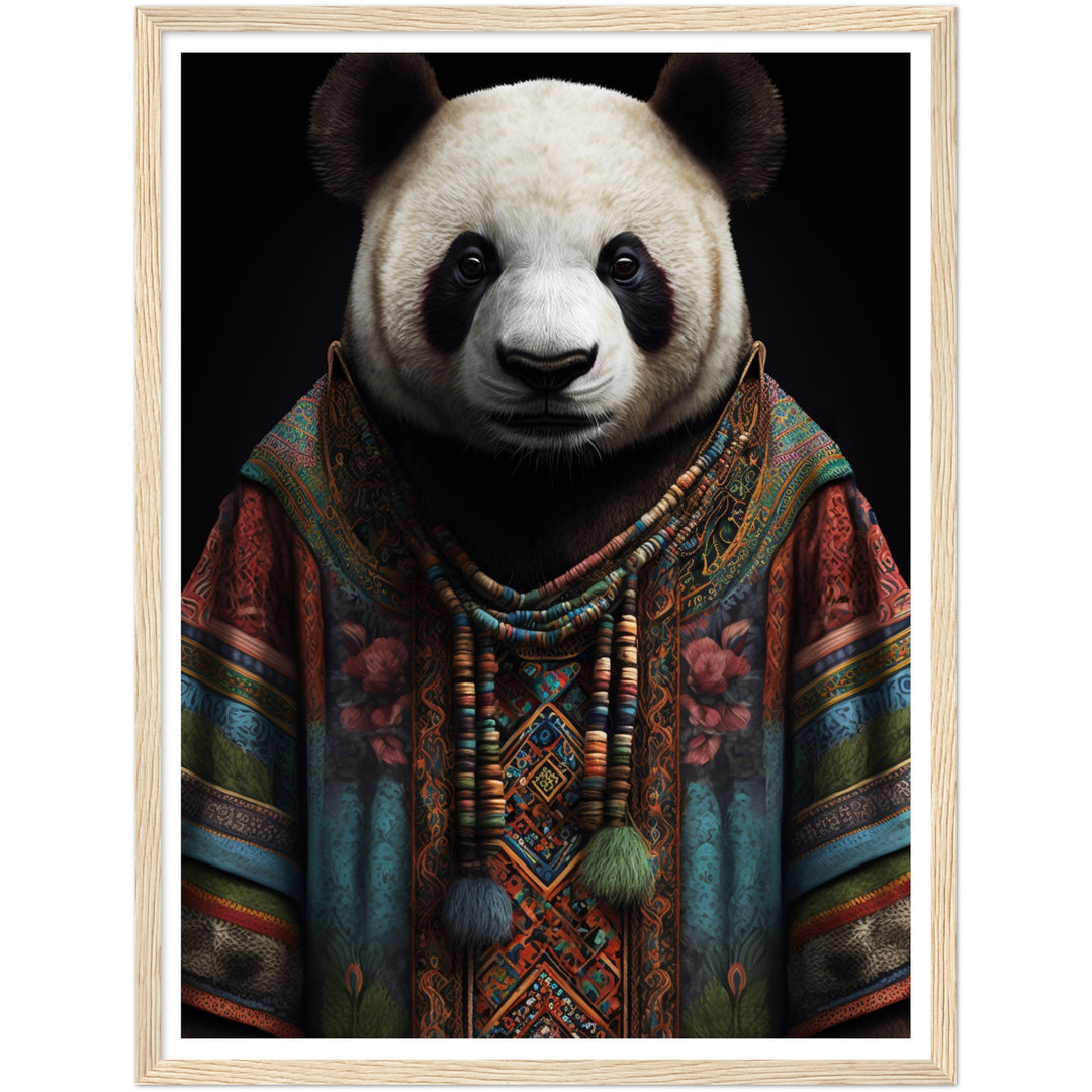 Panda in Dashiki Wall Art Print