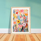 Playful Wild Flowers Bloom Wall Art Print