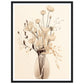 Minimalist Flower Bouquet in Earth Tones Wall Art Print